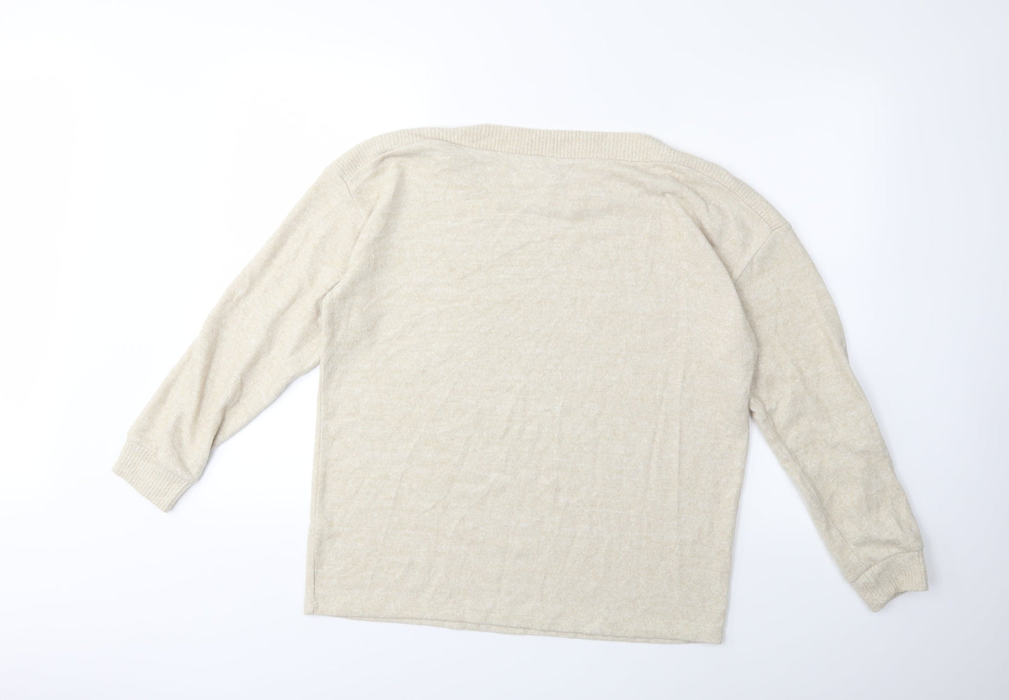 Papaya Womens Beige   Pullover Sweatshirt Size M