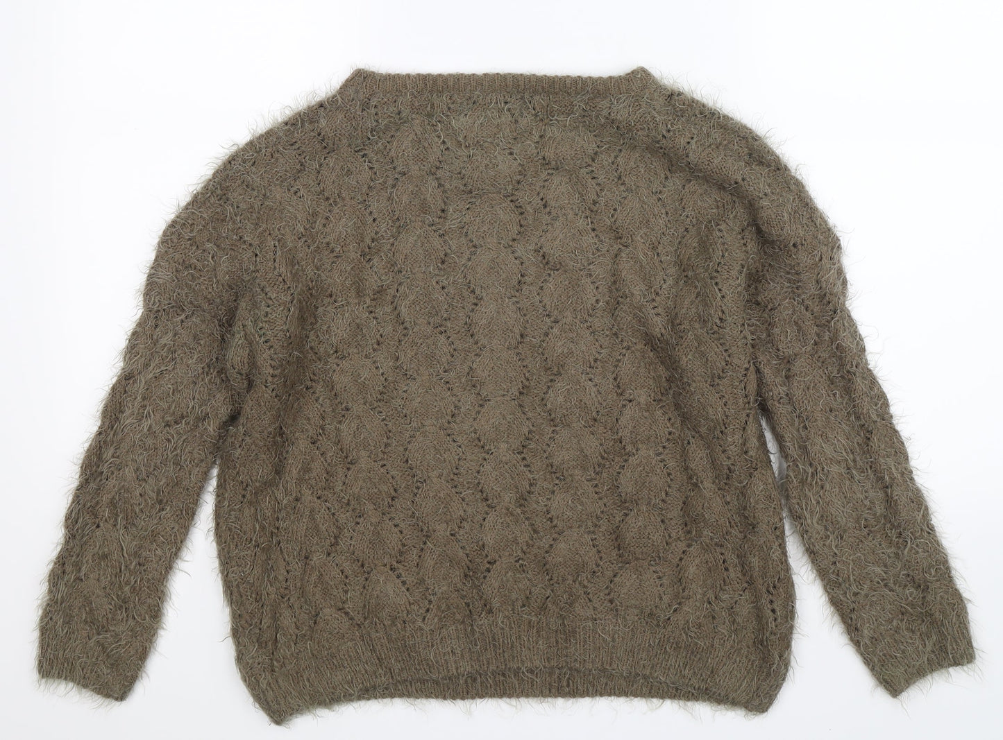 Katsumi Womens Beige  Knit Pullover Jumper Size M