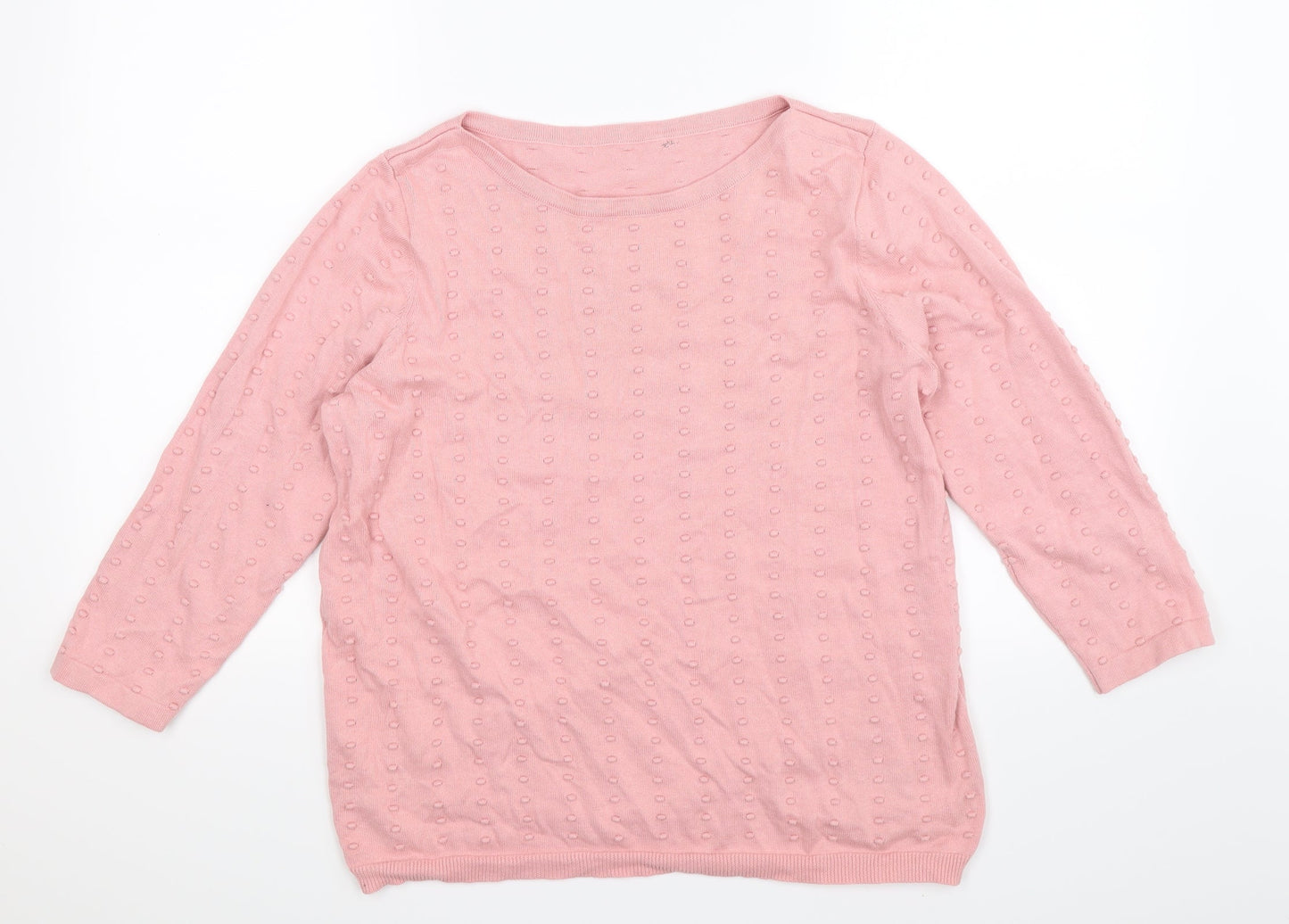 Preworn Womens Pink  Knit Pullover Jumper Size L