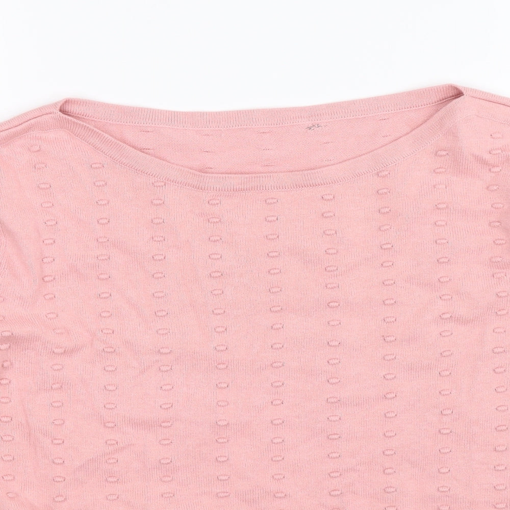 Preworn Womens Pink  Knit Pullover Jumper Size L