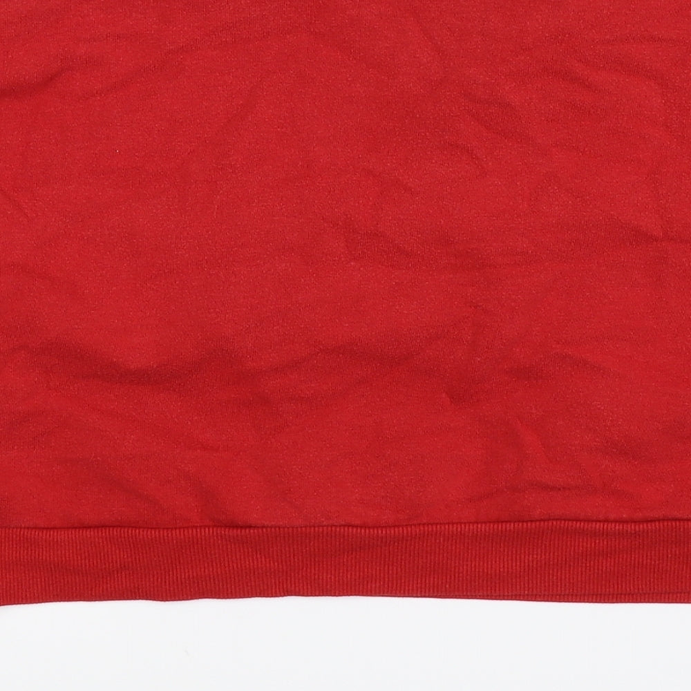 Divided Womens Red   Pullover Sweatshirt Size S