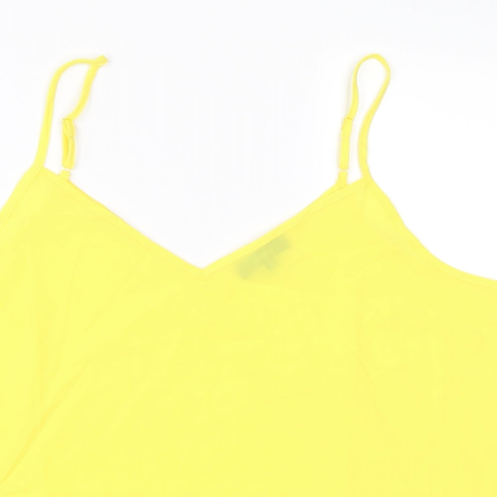 Studio Womens Yellow  Chiffon Camisole Blouse Size 18