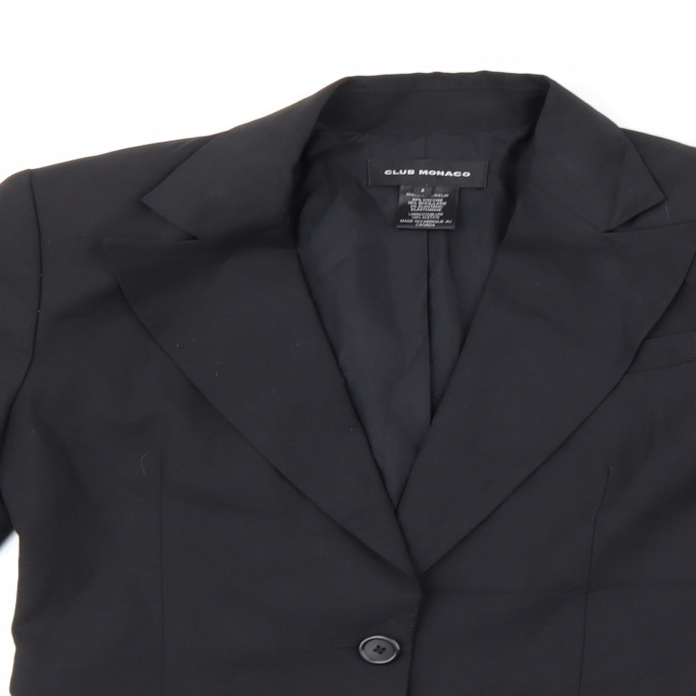 Club Monaco Womens Black   Jacket Suit Jacket Size 8