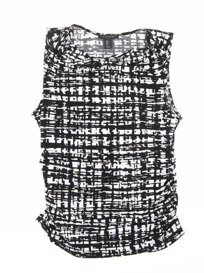 Additional front view of Tahari women’s black basic tank, size L