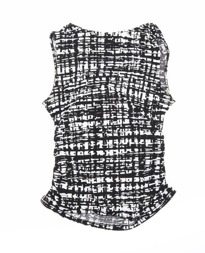 Back view of Tahari women’s black basic tank, size L