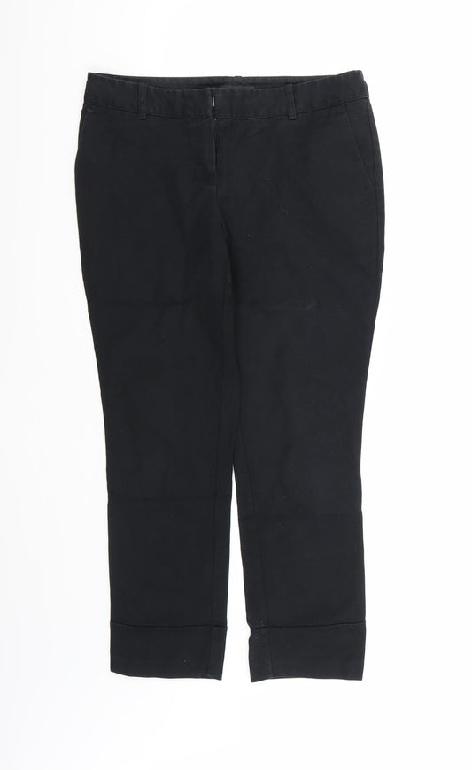 NEXT Womens Black   Tapered Jeans Size 8 L24 in