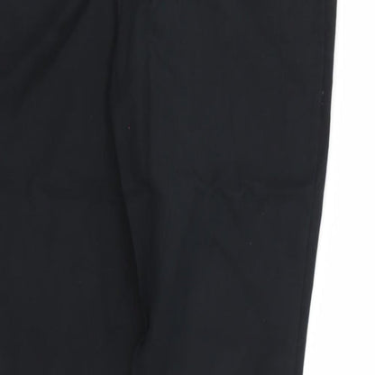 Brand and care label for Next women’s black tapered jeans, size UK 8, 24-inch leg
