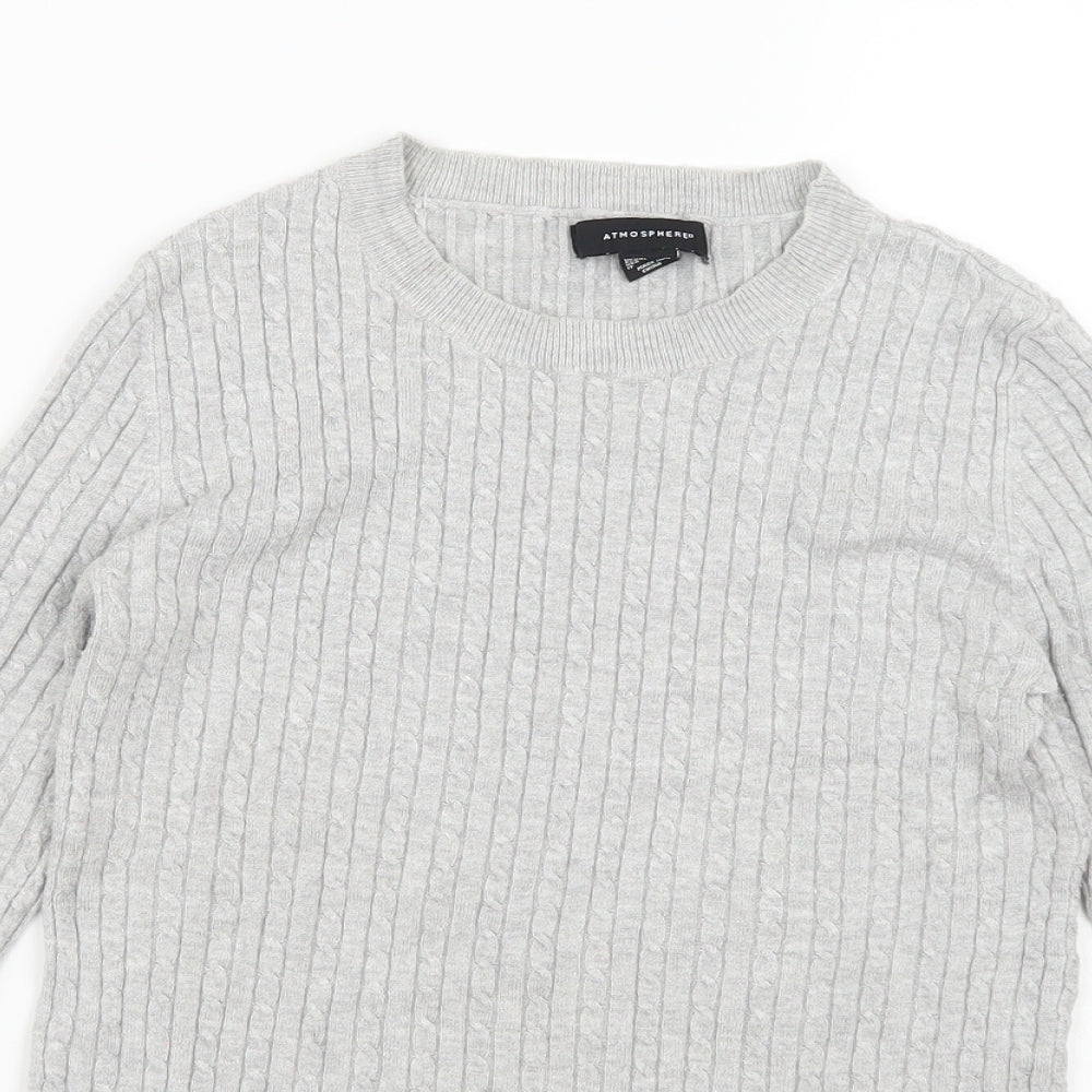 Atmosphere Womens Grey  Knit Pullover Jumper Size 10