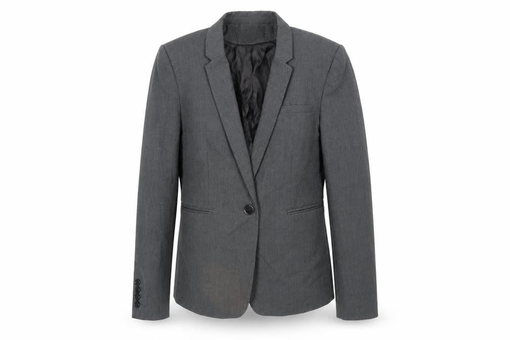 H&M Womens Grey  Rayon Jacket Suit Jacket Size 12