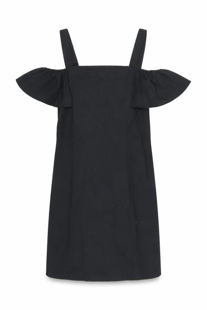 Front view of Oliver Bonas women’s black a-line, size UK 10