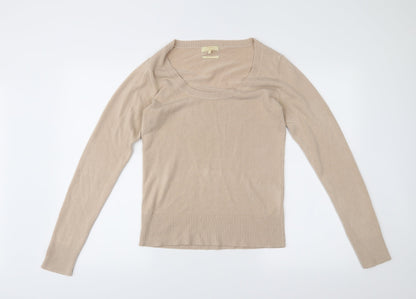 Additional front view of Sarah Hamilton women’s beige jumper, size M