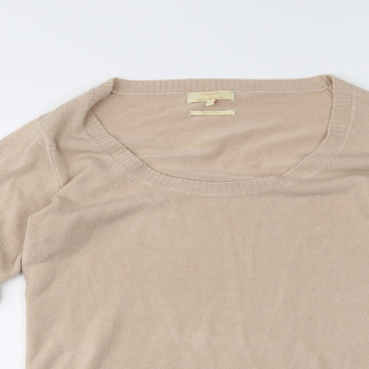 Close-up detail of Sarah Hamilton women’s beige jumper, size M