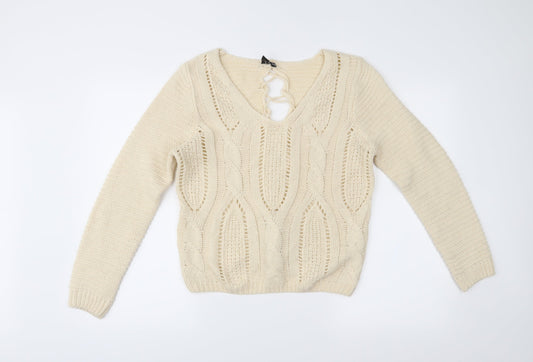 Izabel London Womens White   Pullover Jumper Size 10
