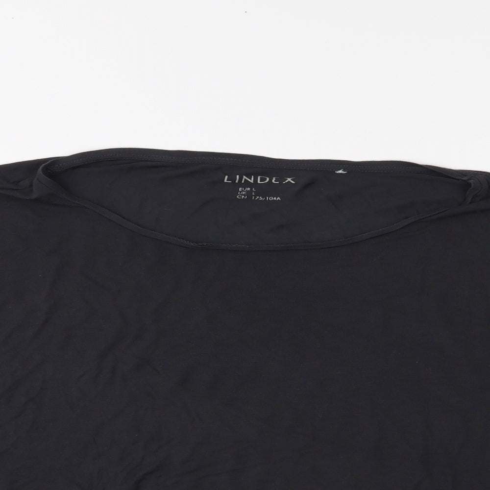 Lindex Womens Black   Basic T-Shirt Size L