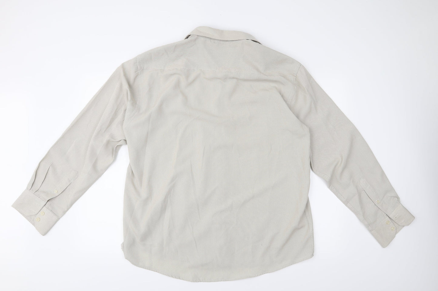 Avenue Mens Beige    Button-Up Size XL