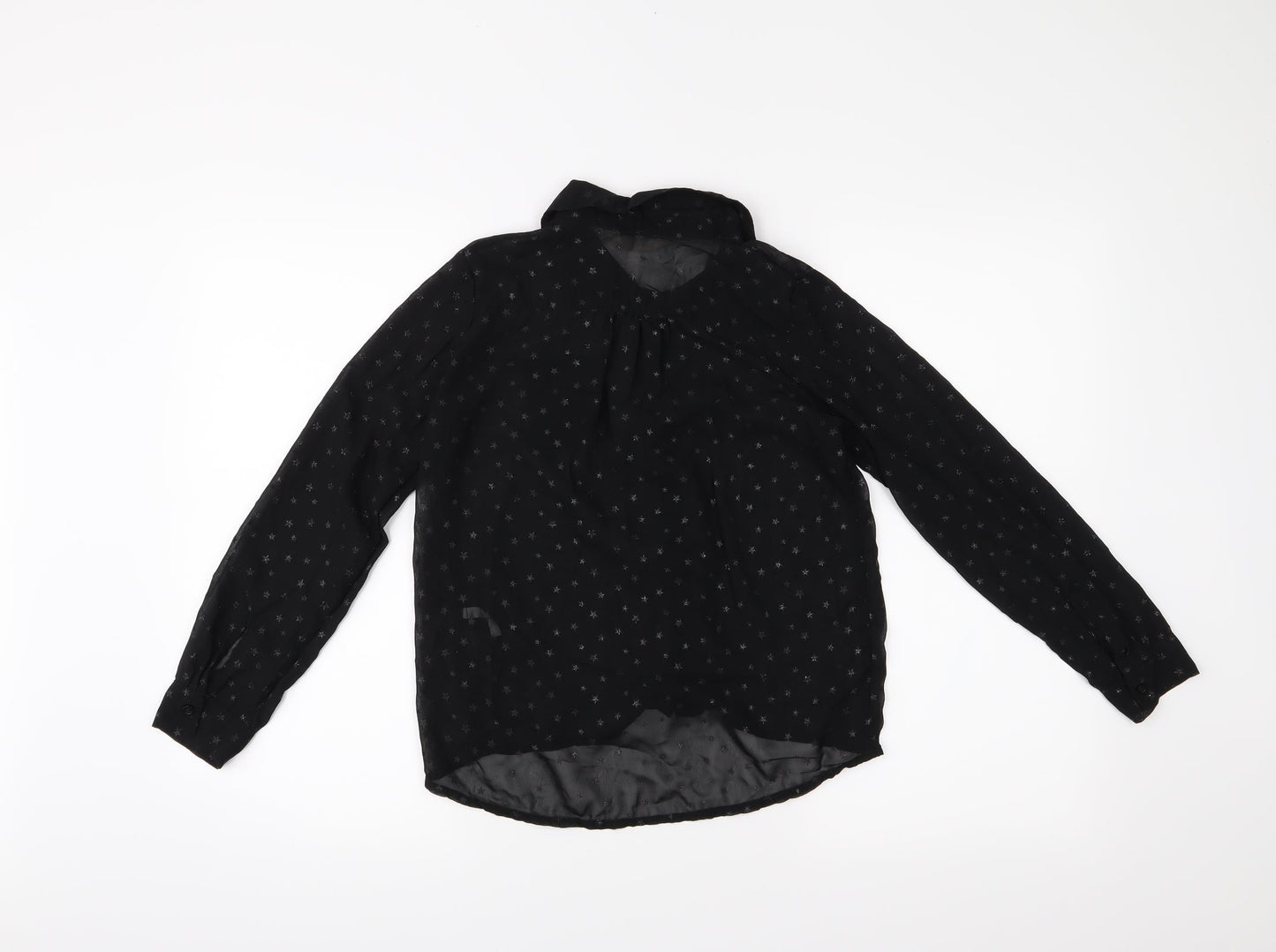 H&M Girls Black   Basic Button-Up Size 12 Years