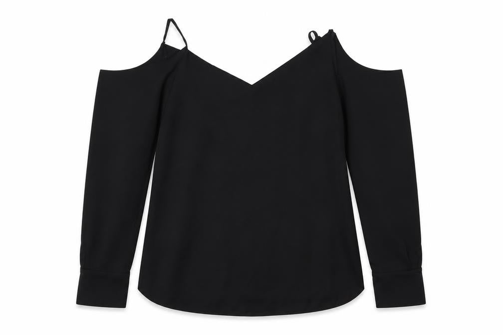 H&M Womens Black   Basic Blouse Size 8