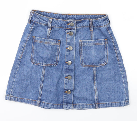 Preworn Womens Blue   Mini Skirt Size 6
