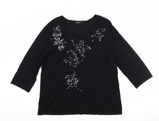 bm Collection Womens Black   Pullover Jumper Size M