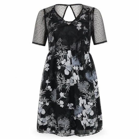 River Island Womens Black Floral  Shift  Size 8