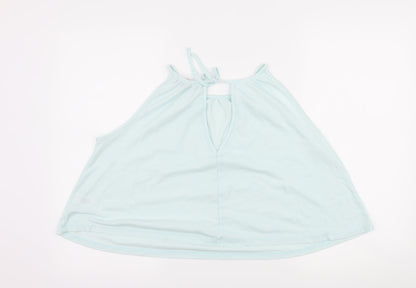 Back view of Atmosphere women’s blue basic tank, size UK 12