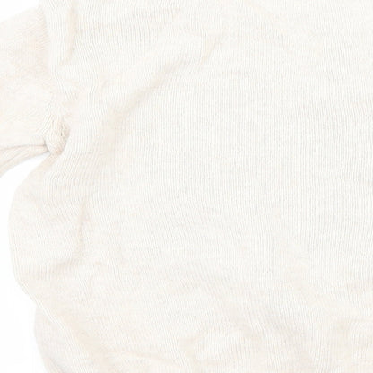 Brand and care label for H&M girls’ beige jumper, size 2, years - penguin