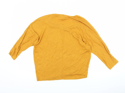 Back view of Mango women’s orange basic t-shirt, size XS