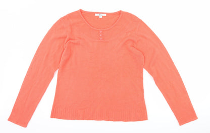 Additional front view of Klass women’s pink jumper, size M
