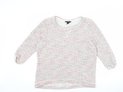 Front view of H&M women’s pink jumper, size M