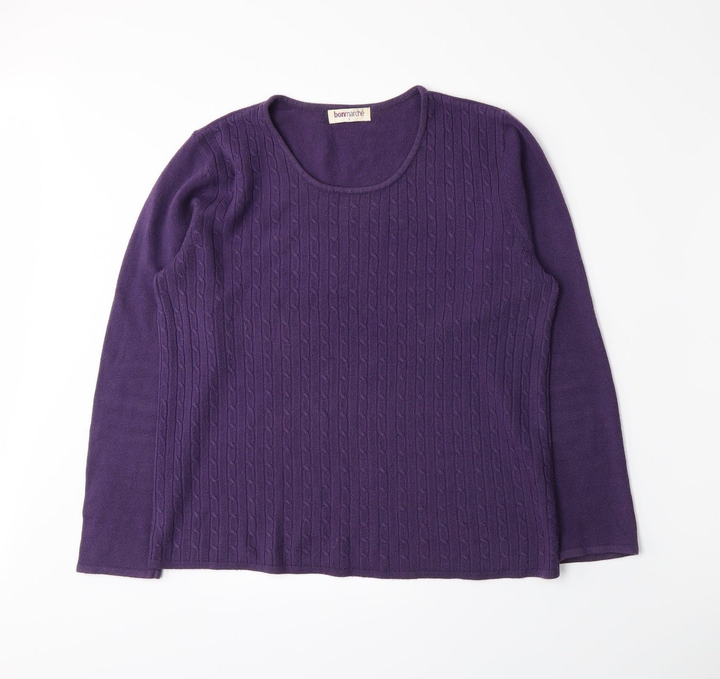 Bonmarché Womens Purple  Knit Pullover Jumper Size S