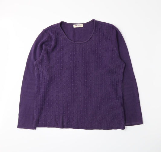 Bonmarché Womens Purple  Knit Pullover Jumper Size S