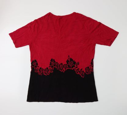 Back view of Sky Designs women’s pink floral basic t-shirt, size UK 8