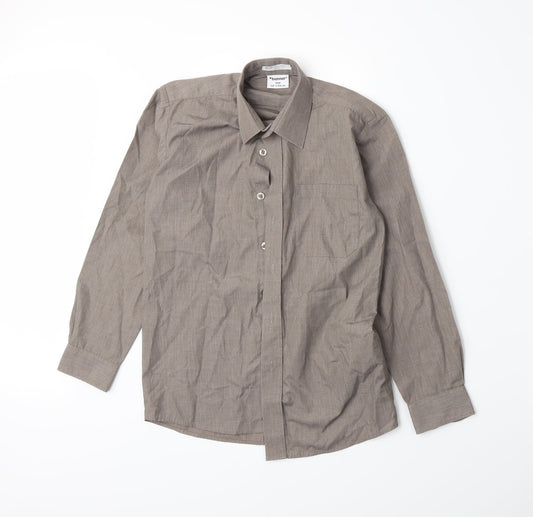 Banner Boys Brown   Basic Button-Up Size L