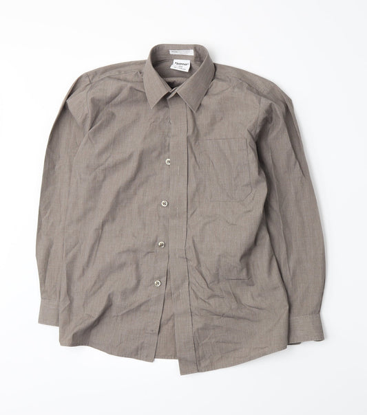 Banner Boys Brown   Basic Button-Up Size L