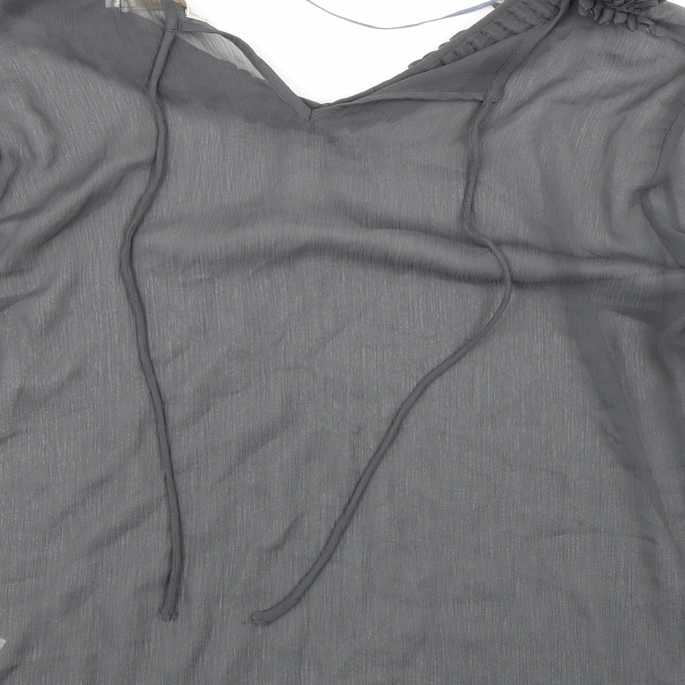 Cream Womens Grey   Tunic Blouse Size 40