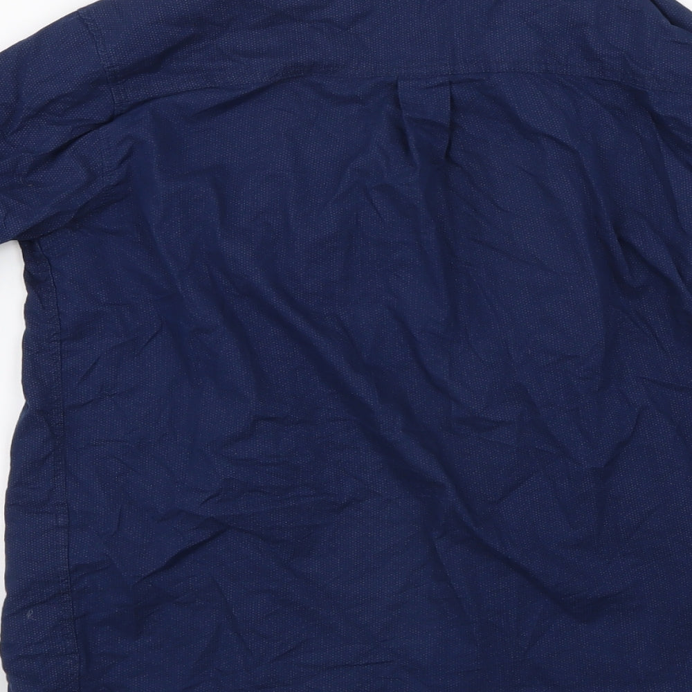 H&M Girls Blue Spotted  Basic Button-Up Size 12-13 Years