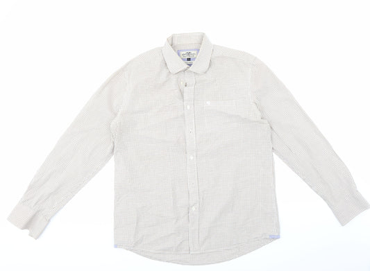Hampton Republic Mens Brown Check   Button-Up Size L