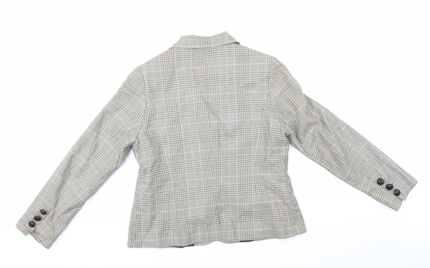 Alibi Womens Brown Check  Jacket Blazer Size 16
