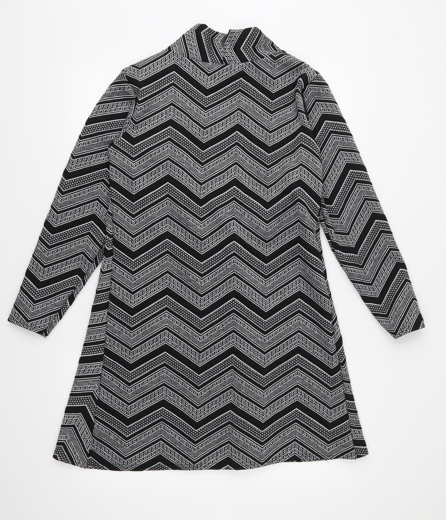 Miss Sassy Womens Black Geometric  Jacket  Size M