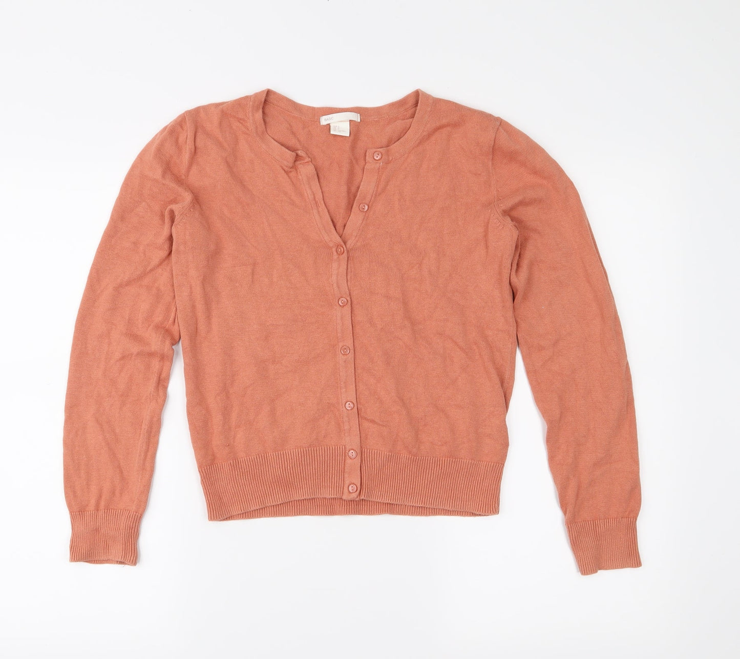 H&M Womens Pink  Knit Cardigan Jumper Size S