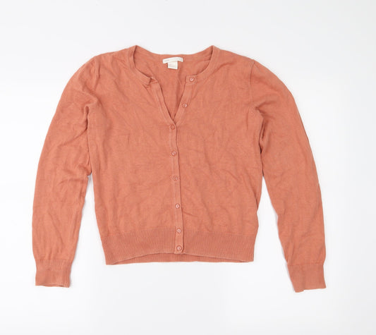 H&M Womens Pink  Knit Cardigan Jumper Size S
