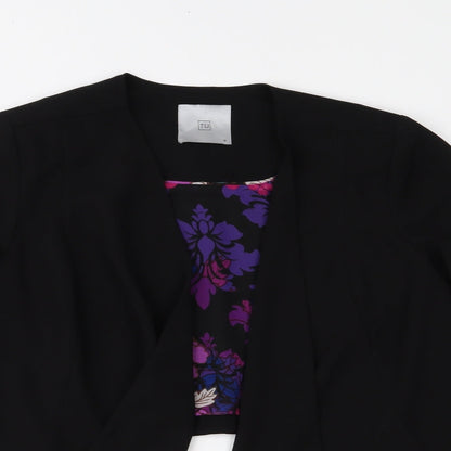Close-up detail of Tu women’s black jacket, size UK 8