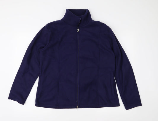 Anne De Lancay Womens Purple  Fleece Jacket  Size M