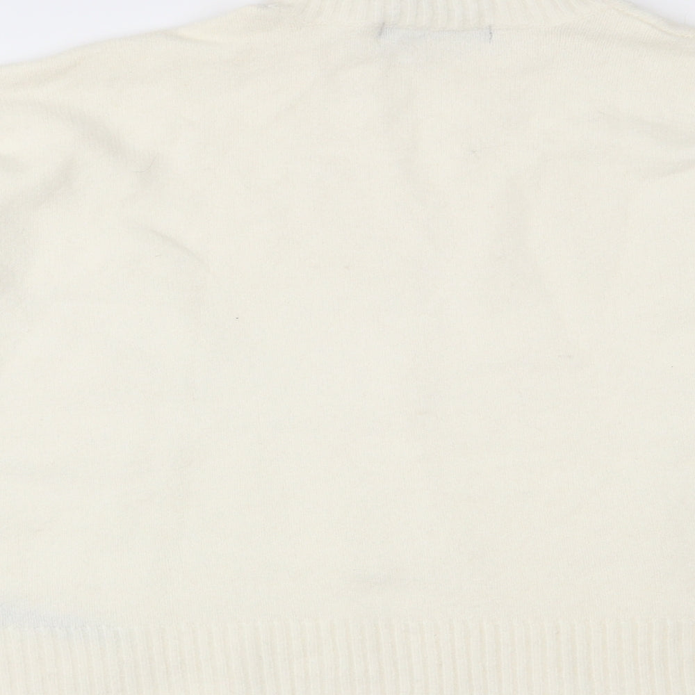 Marks and Spencer Womens Ivory  Knit Pullover Jumper Size M