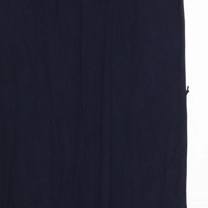Close-up detail of Oasis women’s blue jersey maxi, size XS