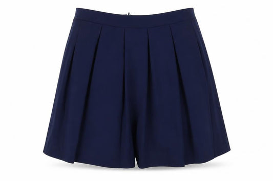 Front view of Cynthia Rowley women’s blue flare skirt, size L