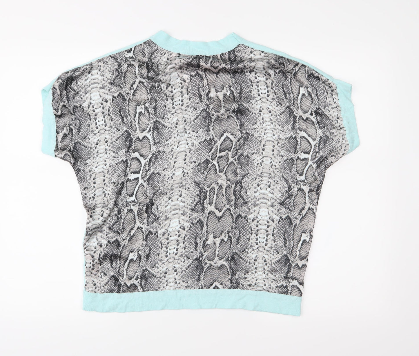 Dunnes Stores Womens Green Animal Print  Basic Blouse Size M
