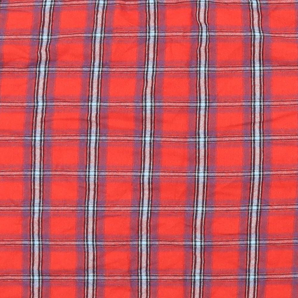 BDG Womens Red Plaid  Basic Blouse Size S