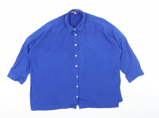 Marks and Spencer Womens Blue   Basic Blouse Size 8