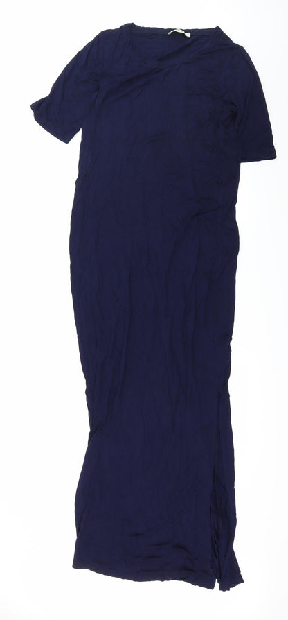 Additional front view of Oasis women’s blue jersey maxi, size S